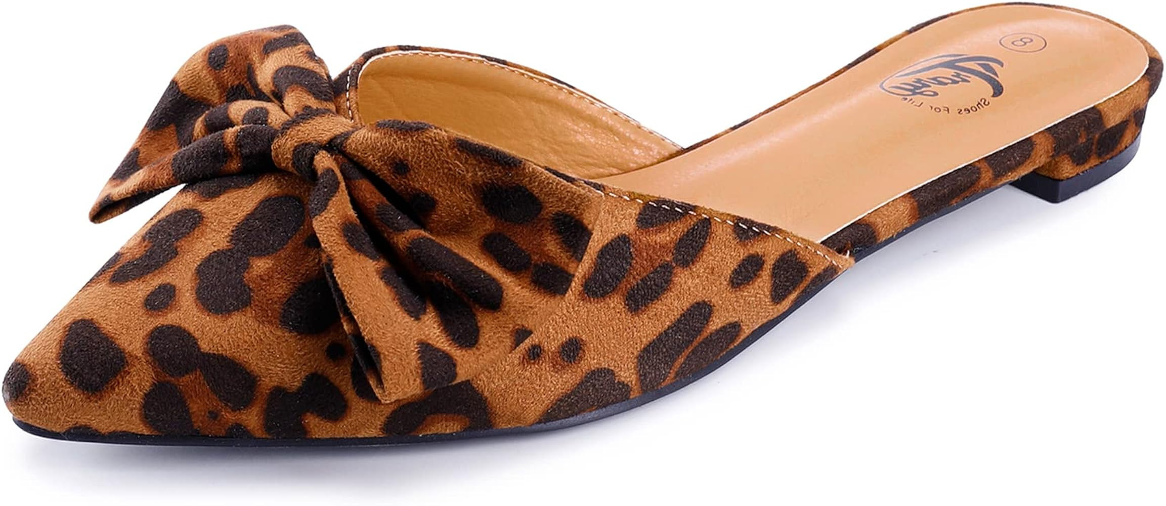 Trary Mule Bow Pointed Toe Backless Loafer Shoes for Women | Amazon (US)