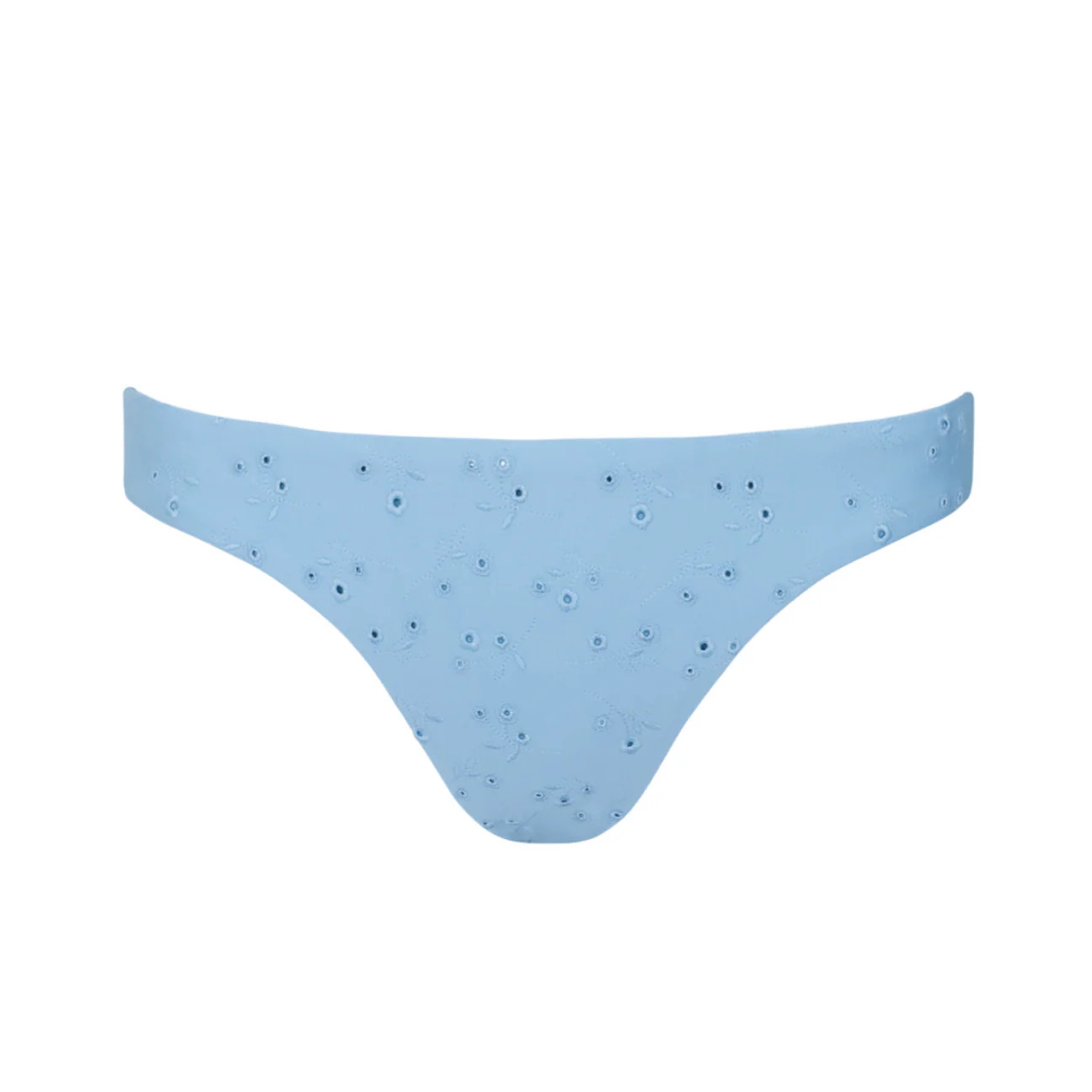 women's dusk blue eyelet low waist bikini bottom | Minnow