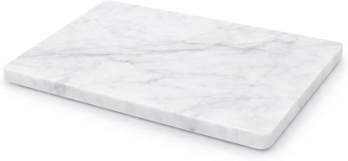 KC KULLICRAFT 8×12 Inches White Marble Cheese & Charcuterie Serving Board – Natural Marble C... | Amazon (US)