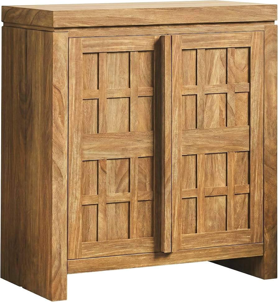 Walker Edison Booker Modern Storage Accent Cabinet, 30 Inch, Heritage Oak | Amazon (US)
