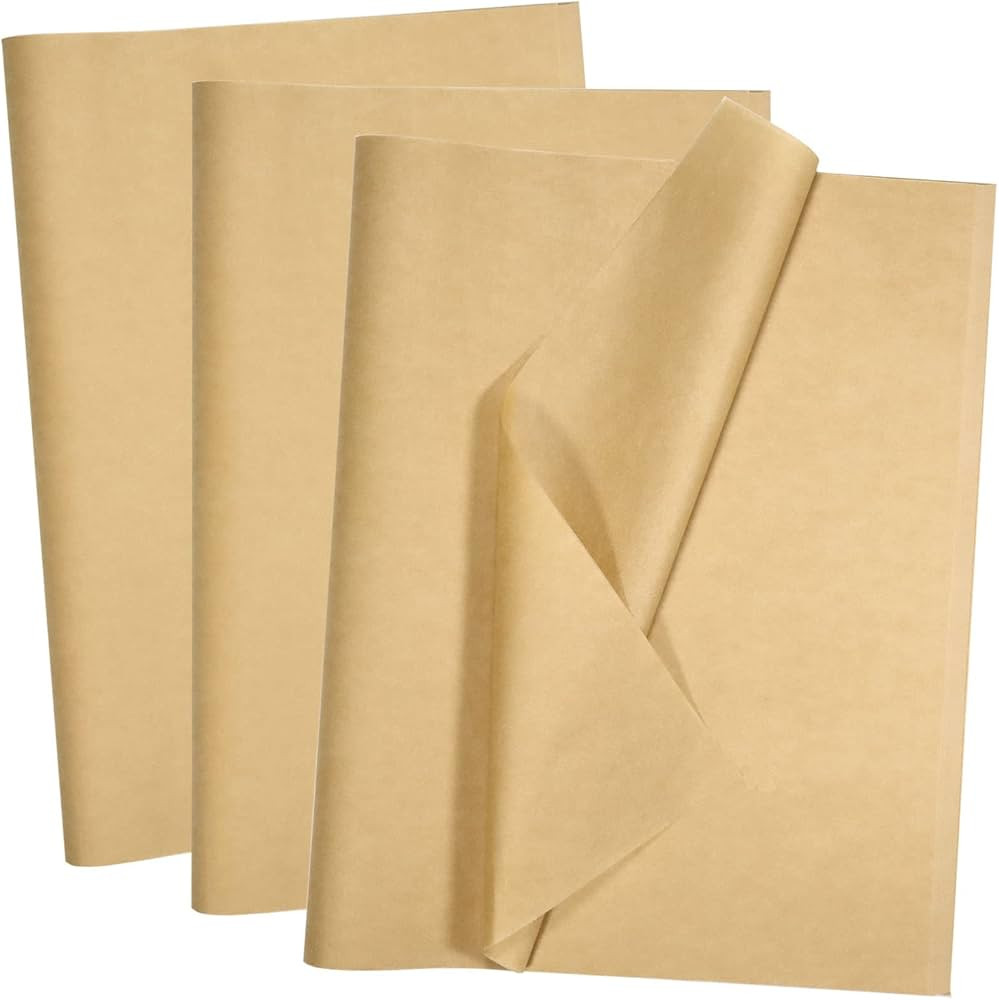 100 Sheets Kraft Tissue Paper - Artdly 14 x 20 Inches Recyclable Brown Wrapping Paper Bulk for We... | Amazon (US)