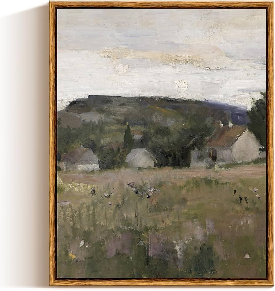 InSimSea Framed Canvas Wall Art Vintage Landscape Wall Prints with Holder Wall Decor Abstract Ser... | Amazon (US)