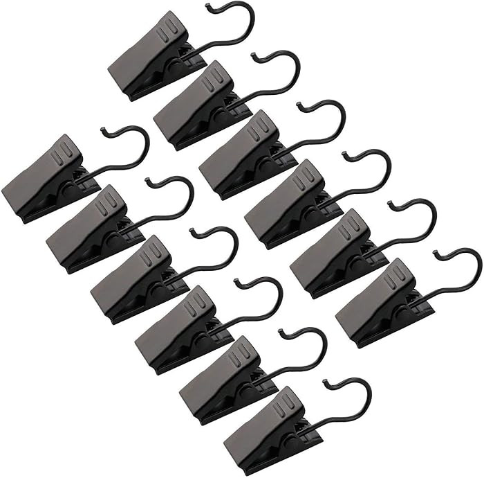 JANYUN 120 Pack Clip Hook Set Stainless Curtain Clips for Curtain Photos Home Decoration Art Craf... | Amazon (US)