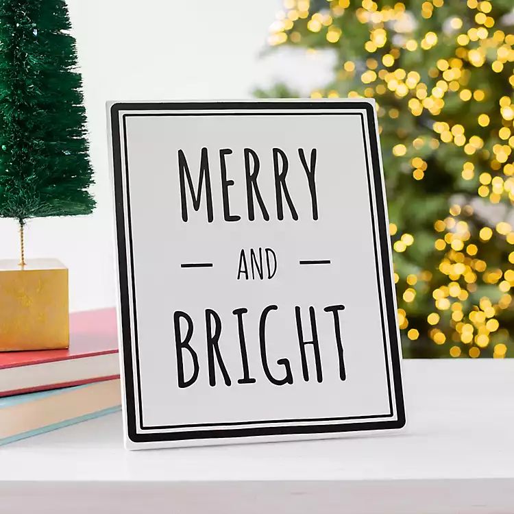 Merry and Bright Easel Plaque | Kirkland's Home