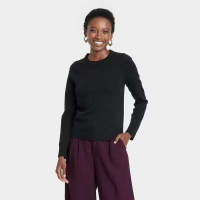 Women's Crewneck Cashfeel Pullover Sweater - A New Day™ | Target