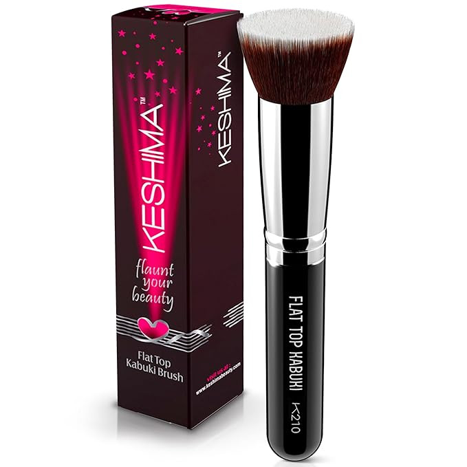 Flat Top Kabuki Foundation Brush By KESHIMA - Premium Makeup Brush for Liquid, Cream, and Powder ... | Amazon (US)