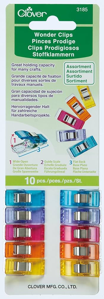 Clover 10-Piece Wonder Clips, Classic, Colors May Vary | Amazon (US)
