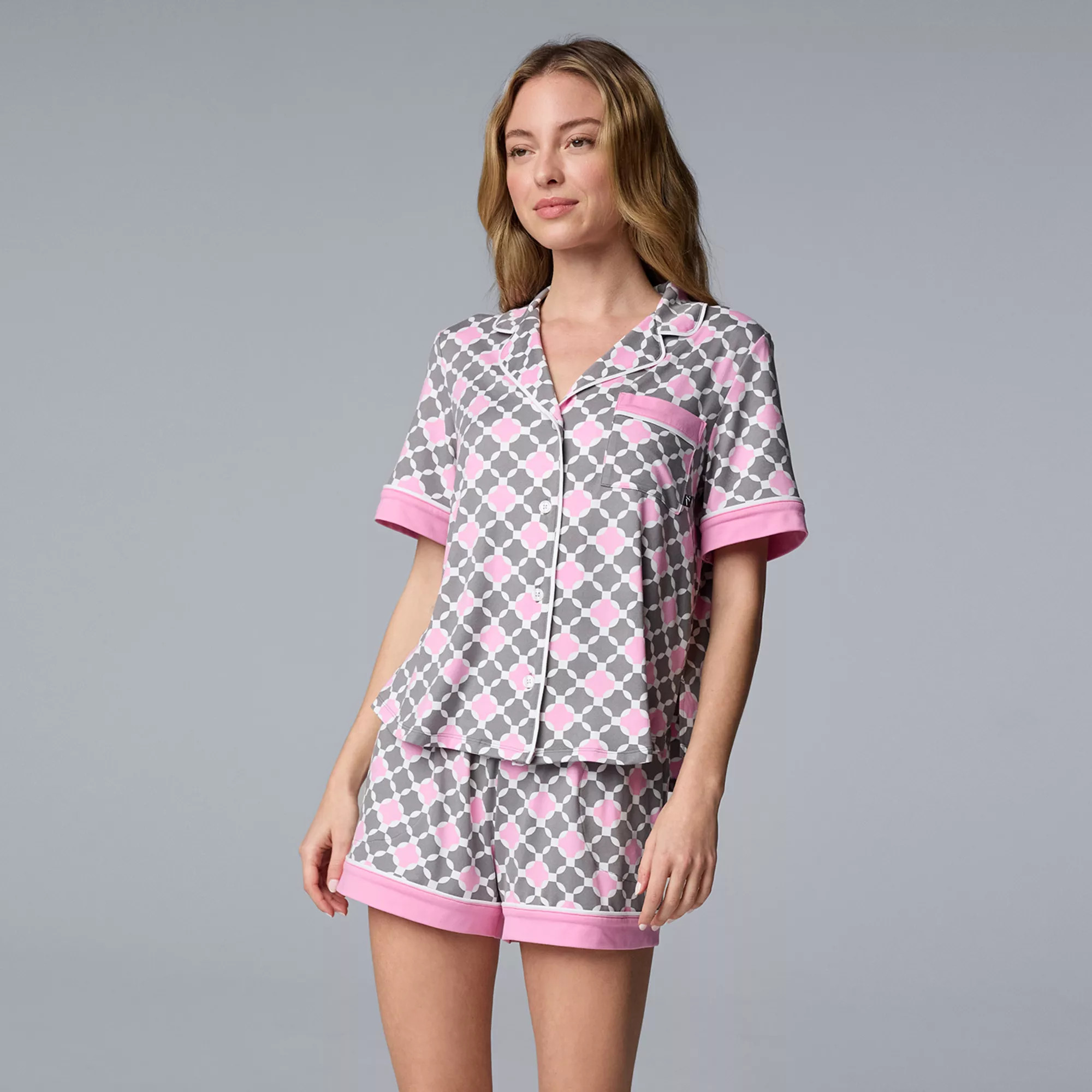Women's Simply Vera Vera Wang 2-pc. Pajama Top & Pajama Shorts Sleepwear Set | Kohl's