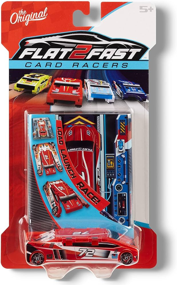 Red 72 Card Racer | Load, Launch, Race - Pocket-Sized Racecar Toy Ages 5 and up (Sold Each) | Amazon (US)