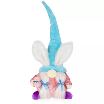 Northlight Girl Gnome Girl with Bunny Ears Easter Figure - 18.25" - Blue and Pink | Belk