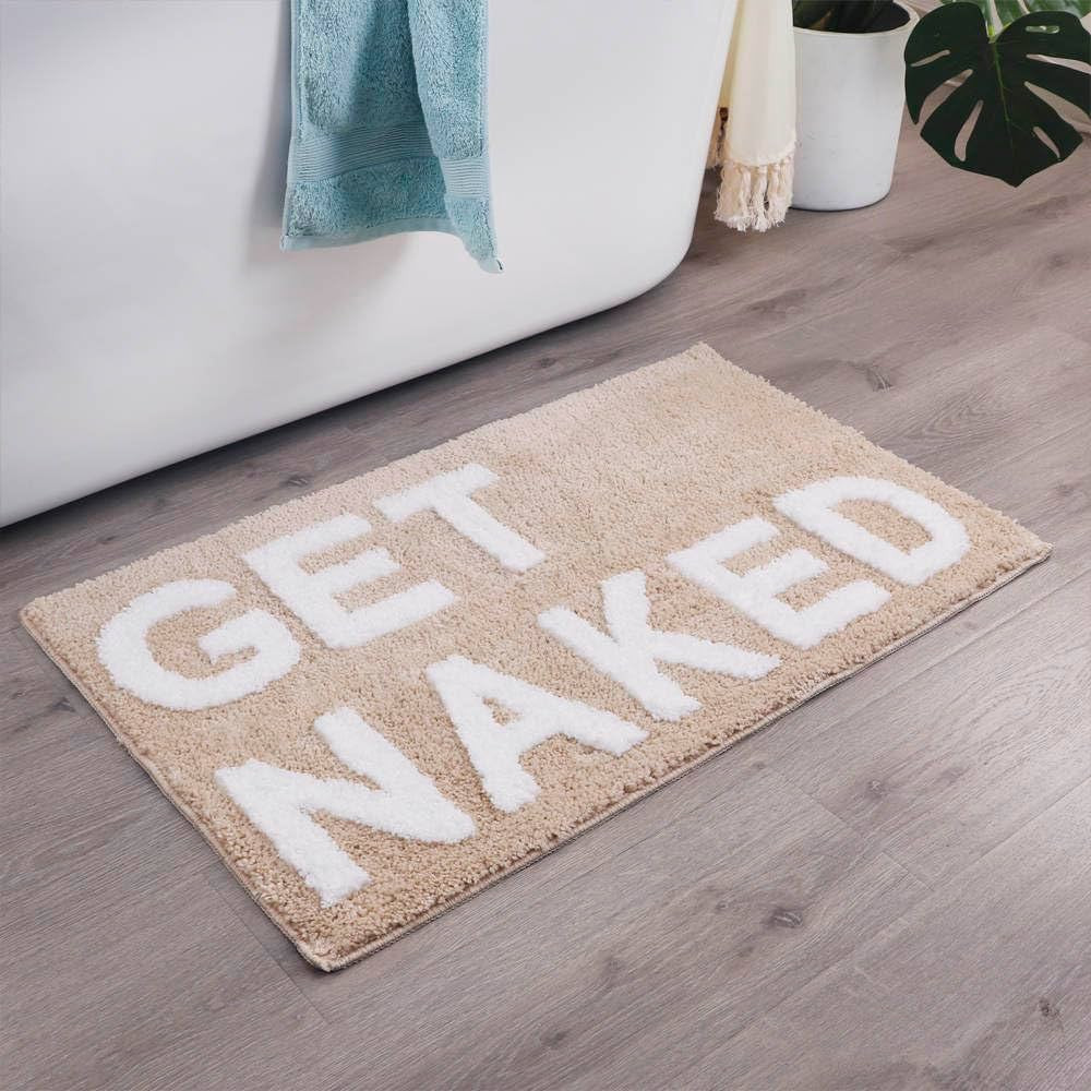 Modminzen Get Naked Bath Mat for Bathroom – Funny Shower Mat Non Slip, Tufted, Microfiber, & Fa... | Amazon (US)