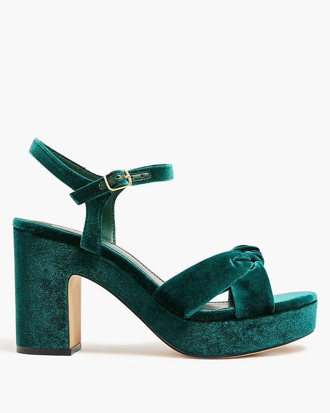 Velvet platform heels | J.Crew Factory