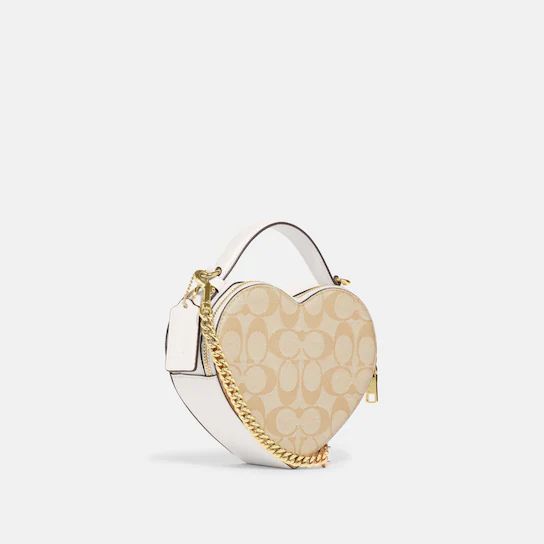 Heart Crossbody In Signature Canvas | Coach Outlet