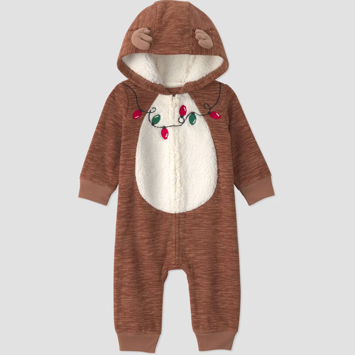 Carter's Just One You\u00ae Baby Christmas Reindeer Hooded Romper - Brown Newborn | Target