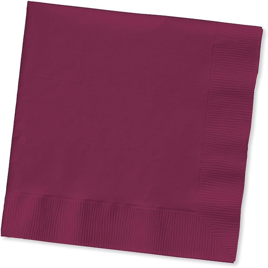 Creative Converting Burgundy Red Paper Lunch Napkins, 50 Count (Pack of 1) | Amazon (US)