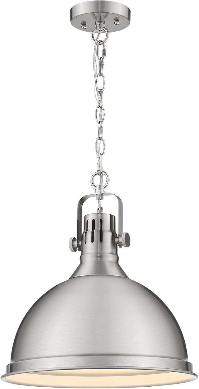 Emliviar 14 inch Pendant Lighting, Modern Metal Cage Hanging Light for Kitchen, Brushed Nickel Fi... | Amazon (CA)