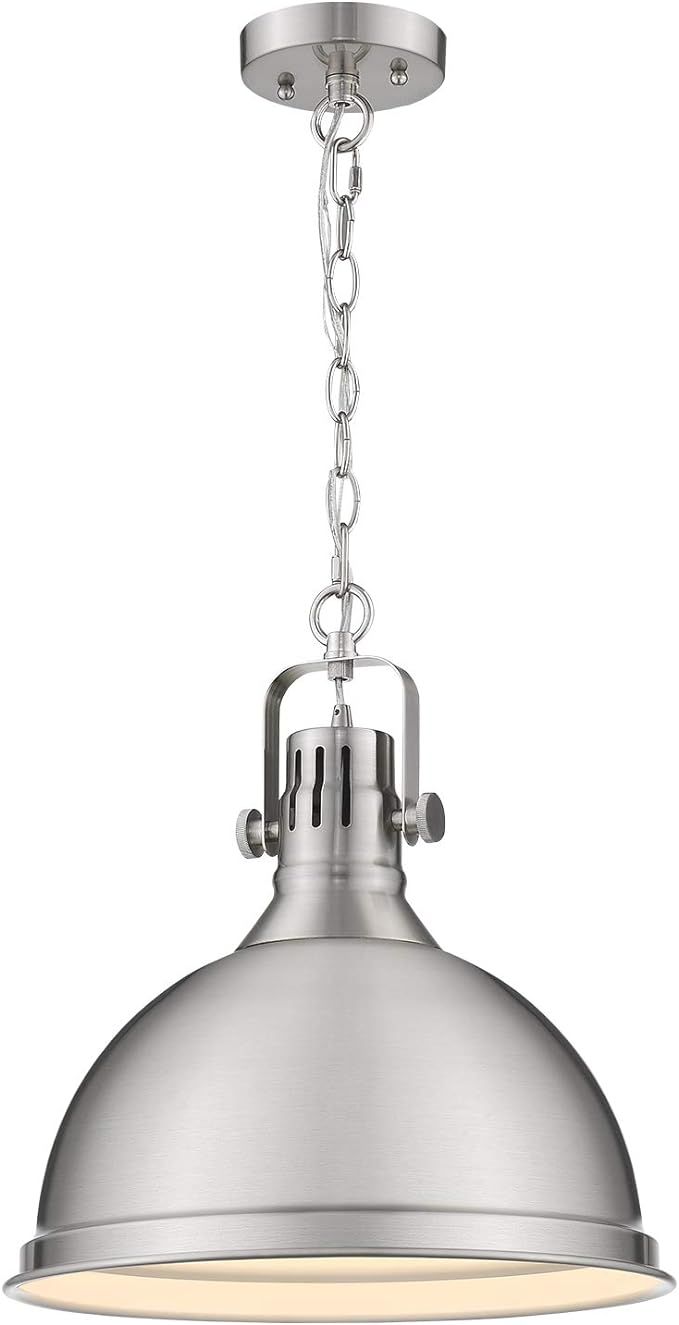 Emliviar 14 inch Pendant Lighting, Modern Metal Cage Hanging Light for Kitchen, Brushed Nickel Fi... | Amazon (CA)