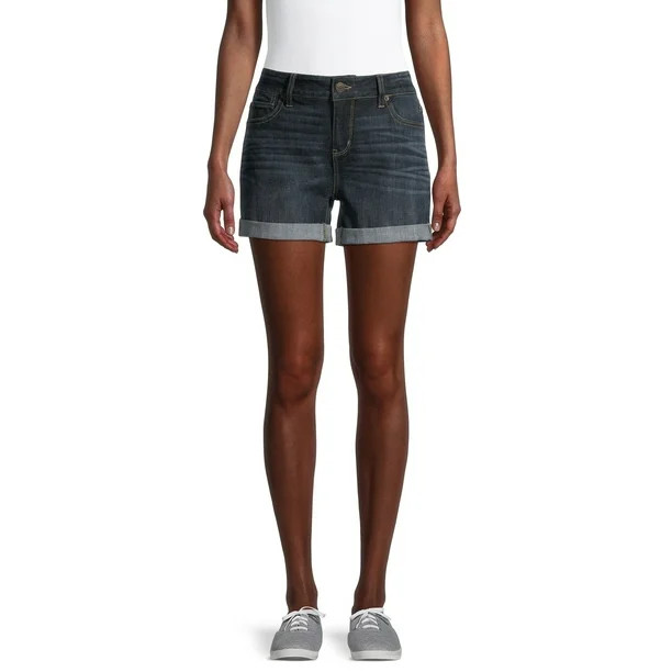 Time and Tru Women's Mid Rise Core Shorts | Walmart (US)