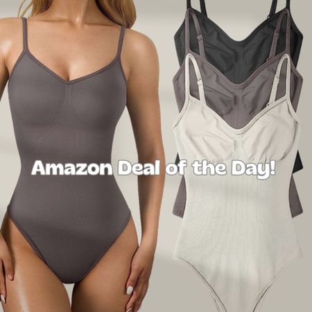 Amazon Deal of the Day! These AMAZING body suite are comparable to SKIMS. Literally the perfect dupe and come in so many colors! AND they are on sale today! I get a size L. 

#LTKsalealert #LTKunder50 #LTKcurves
