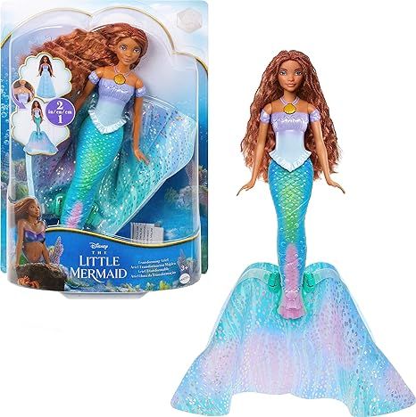 Disney The Little Mermaid Transforming Ariel Fashion Doll, Switch from Human to Mermaid, Toys Ins... | Amazon (US)