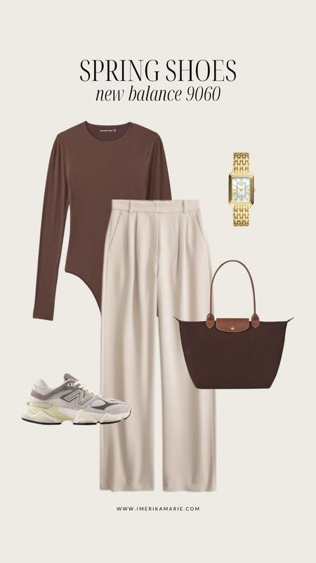 Spring outfit. Work outfit. Trousers. New balance 9060 outfit. Tot bag. Work bag. Fossil watch

#LTKstyletip #LTKshoecrush #LTKfindsunder100