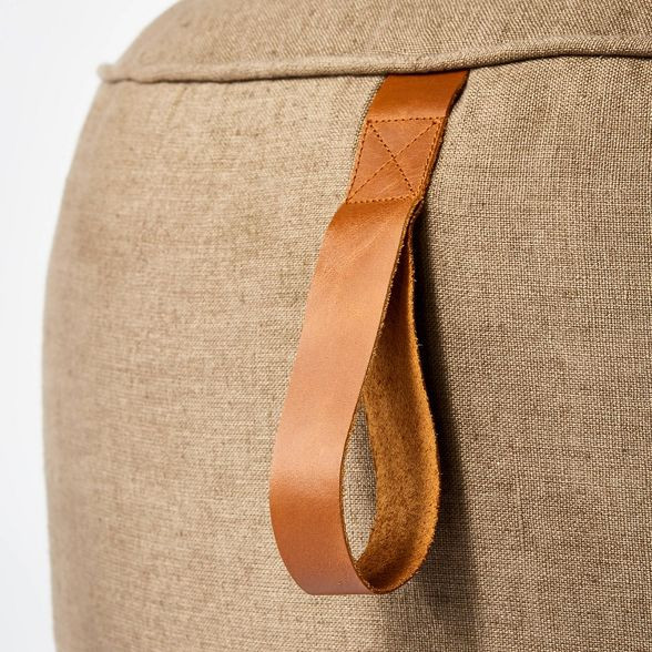 Ogden Pouf with Leather Loop Handle - Threshold™ designed with Studio McGee | Target