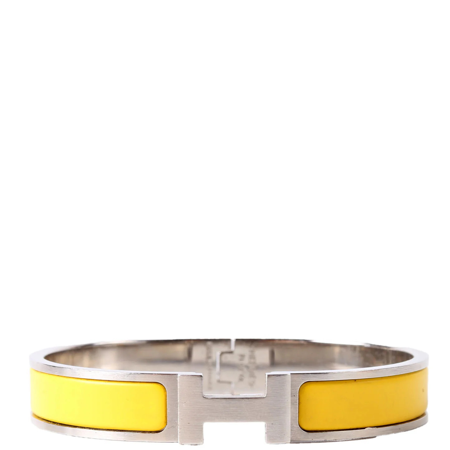 Clic Clac Narrow GM Bracelet Silver/Yellow | Keeks Designer Handbags