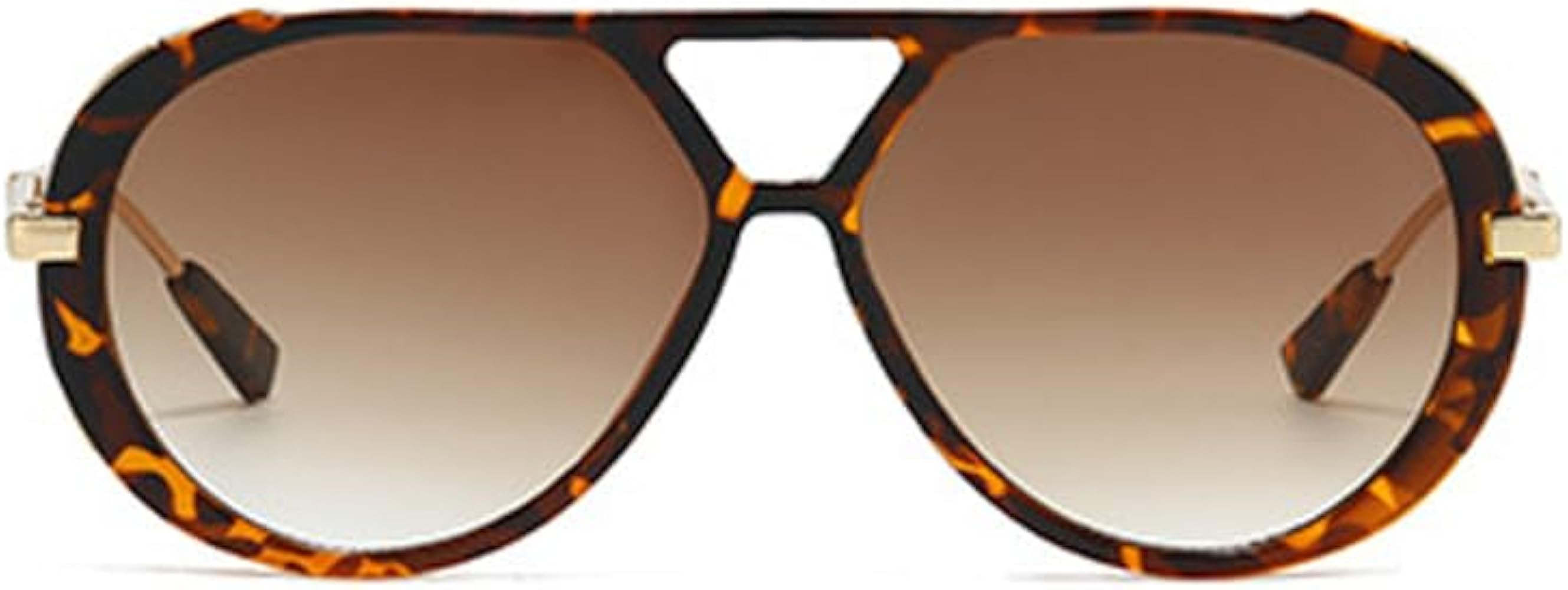 bullabulling Oversized Pilot Sunglasses For Women Fashion Big Frame Sun Glasses Trendy Metal Fram... | Amazon (US)
