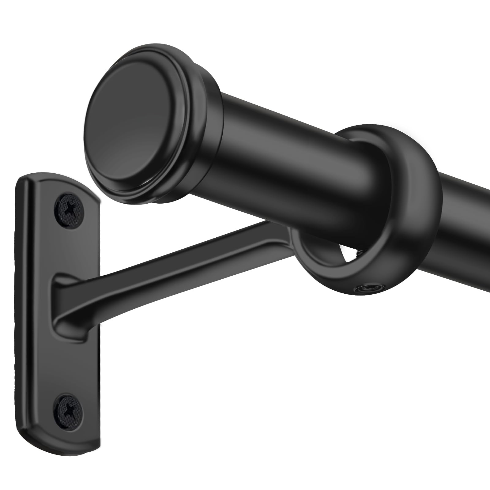 1 Inch Blackout Curtain Rods for Windows Patio, Adjustable Room Divider Curtain Rod Wall Mount & ... | Amazon (US)