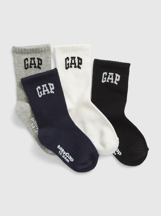 Toddler Gap Logo Crew Socks (4-Pack) | Gap (US)