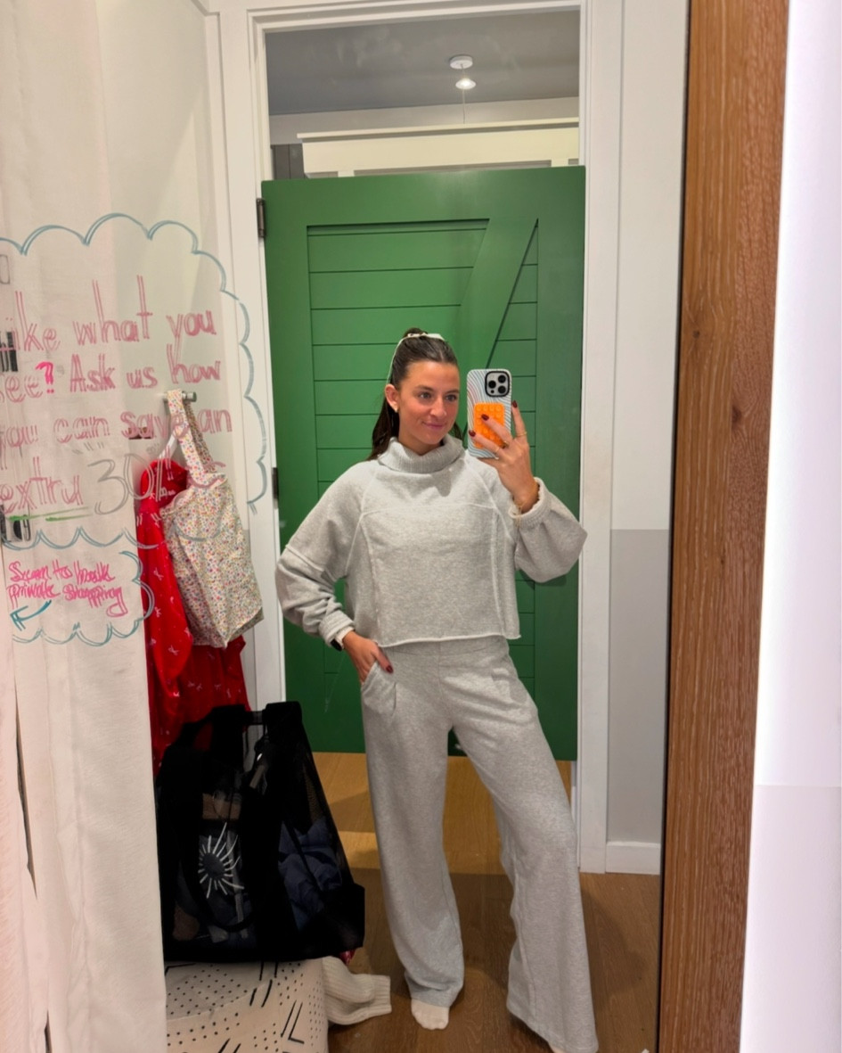 this matching set is insanely comfy and on sale for under $80 together!! wearing XS pants and small sweater

trousers, loungewear, matching sweat set, sweater, turtleneckk

#LTKSaleAlert #LTKFindsUnder50 #LTKSeasonal