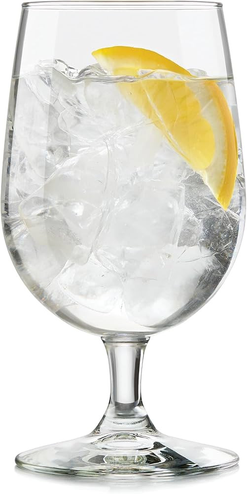 Libbey Entertaining Essentials Stemmed Water Glasses, Clear Multi Purpose Water Goblet Set of 6, ... | Amazon (US)