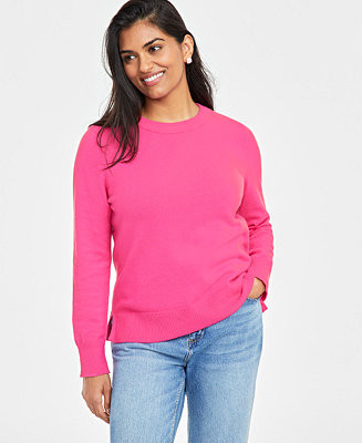Women's Crewneck Long-Sleeve Sweater, Created for Macy's | Macy's Canada