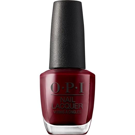 OPI Nail Lacquer Got the Blues for Red | Opaque Dark Red Crème Chip Resistant Nail Polish | Vega... | Amazon (US)