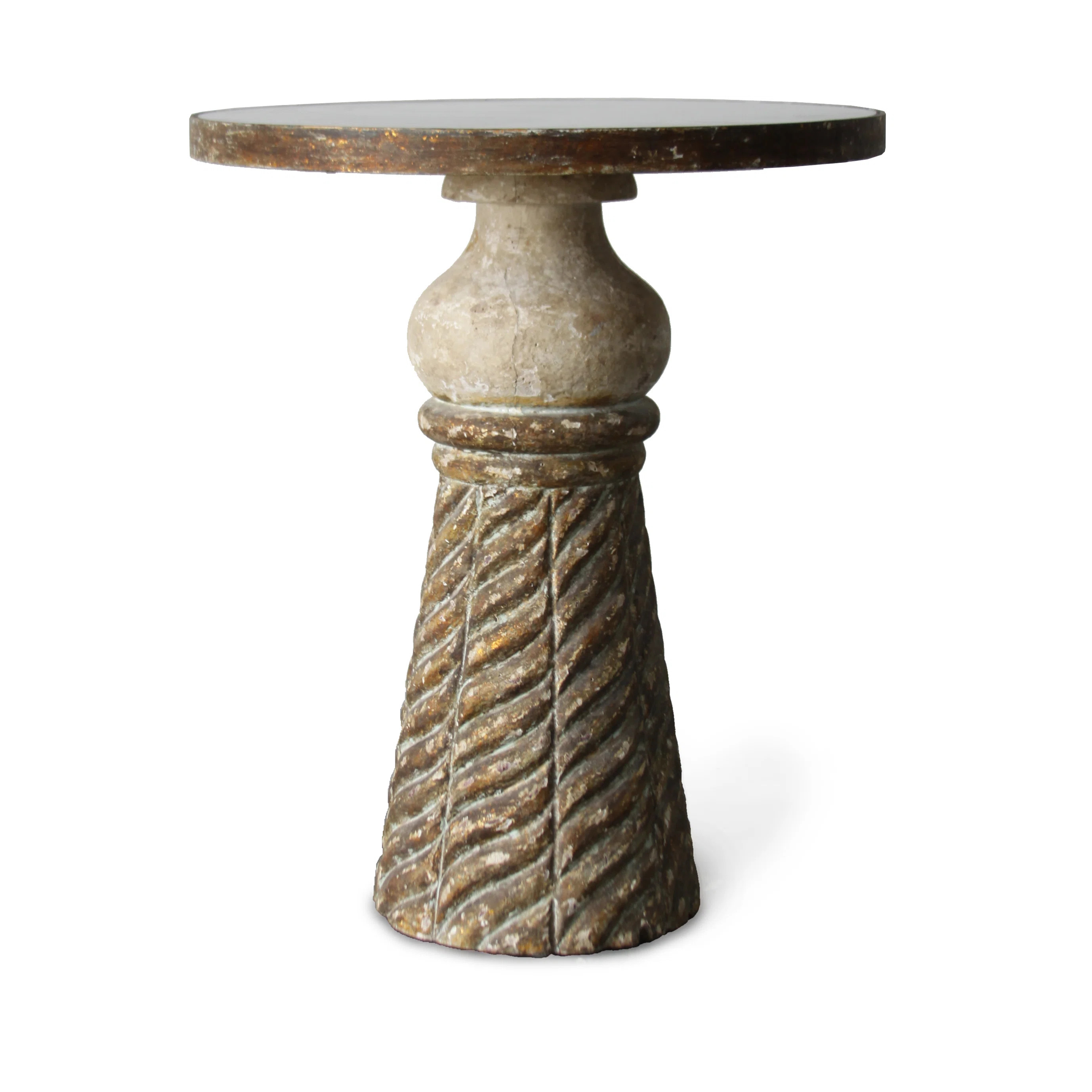 Tassel Mirrored Glass Top End Table | Wayfair North America