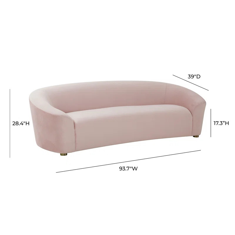 Batey 93.7" Velvet Flared Arm Sofa | Wayfair North America