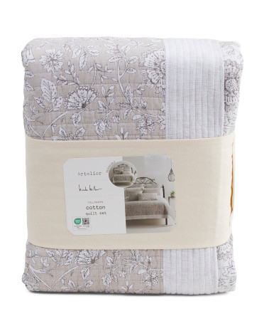 Cotton Blend Reversible Floral Quilt Set | TJ Maxx