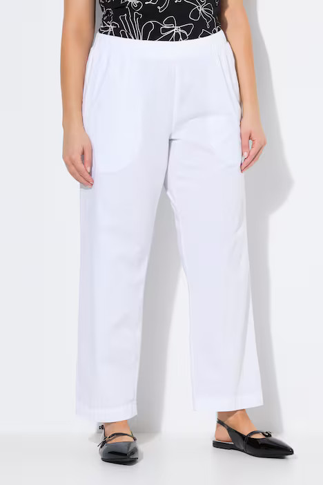 7/8-Chinohose Ruby, Elastikbund, weites, gerades Bein | Ulla Popken DE