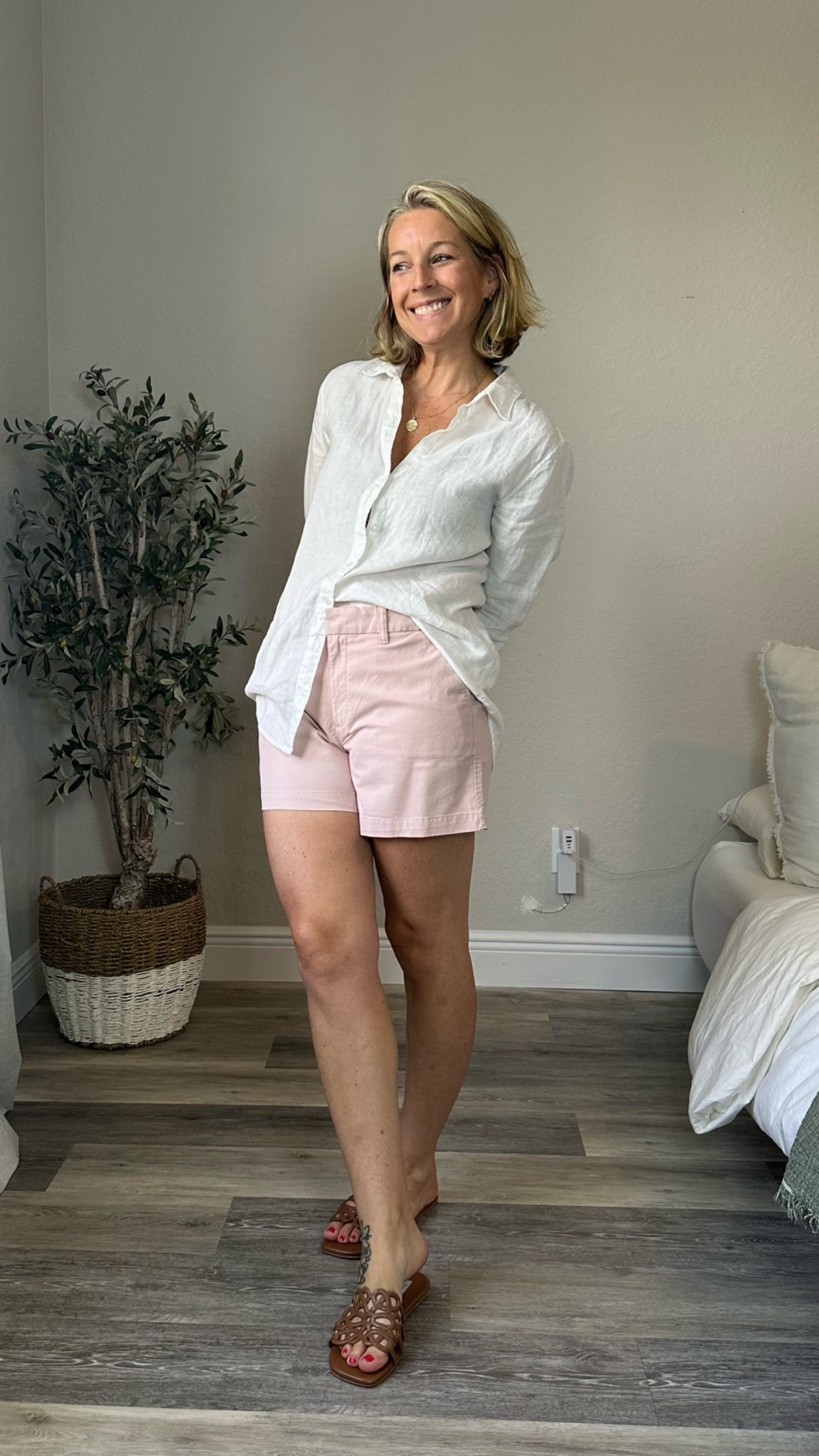 Love this with the cute pink shorts! 
Medium top and 8 shorts.

#LTKootd #LTKMidsize #LTKPetite