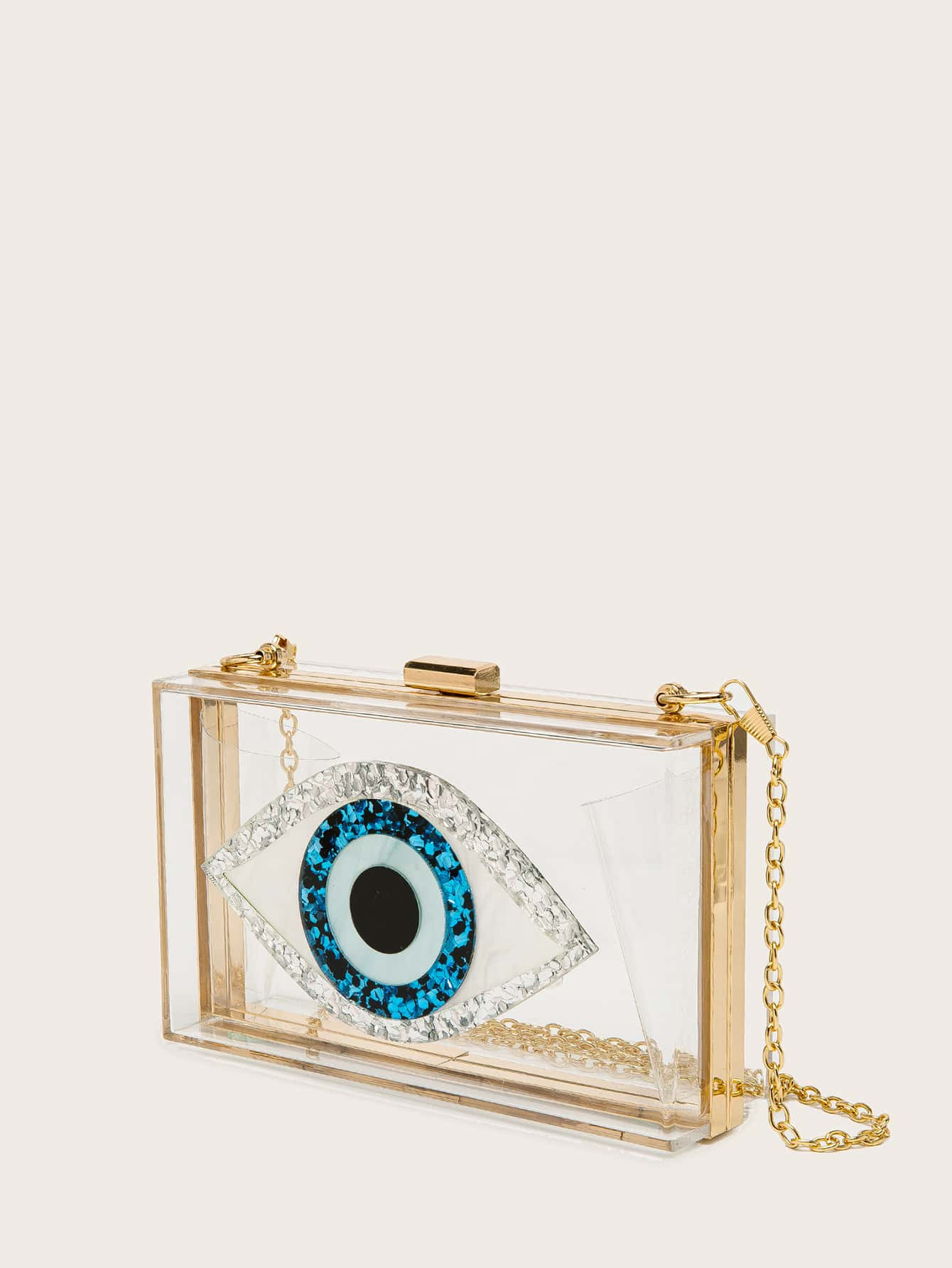 Mini Clear Eye Graphic Chain Box Bag | SHEIN