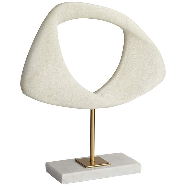 Infinite Loop 12 1/2" High Matte White Abstract Marble Sculpture | Lamps Plus