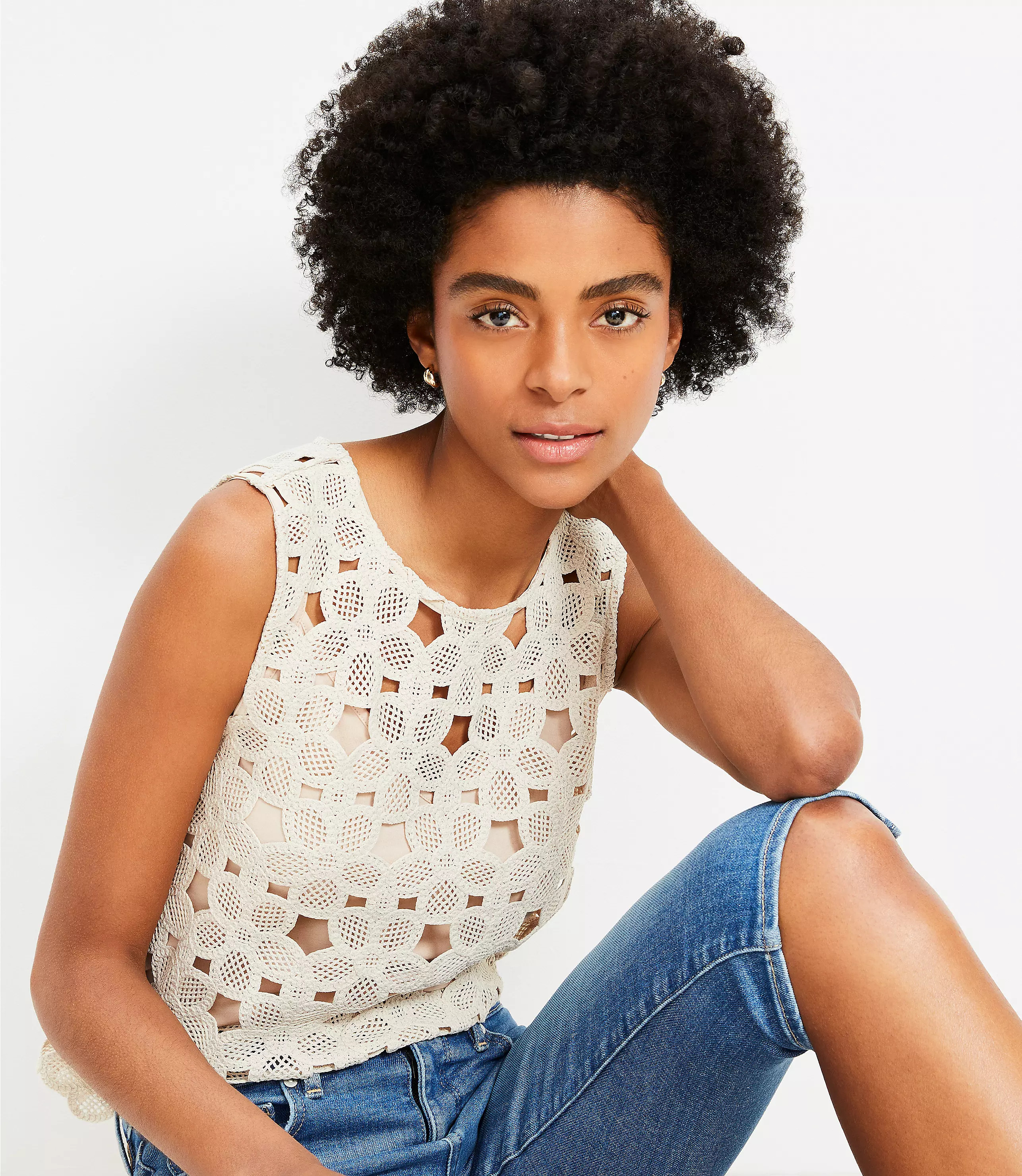 Daisy Crochet Tank Top | LOFT