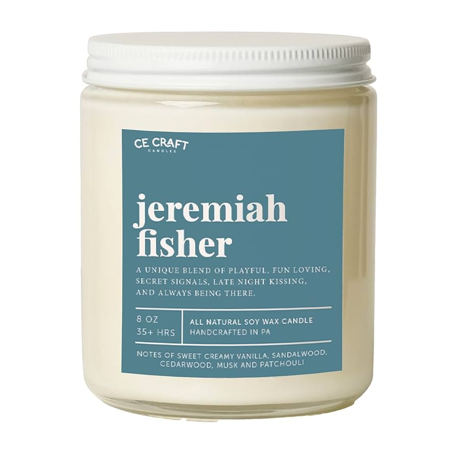C&E Craft Smells Like Jeremiah Fisher Scented Candle – Iced Vanilla Woods Soy Wax Candle – Gi... | Amazon (US)