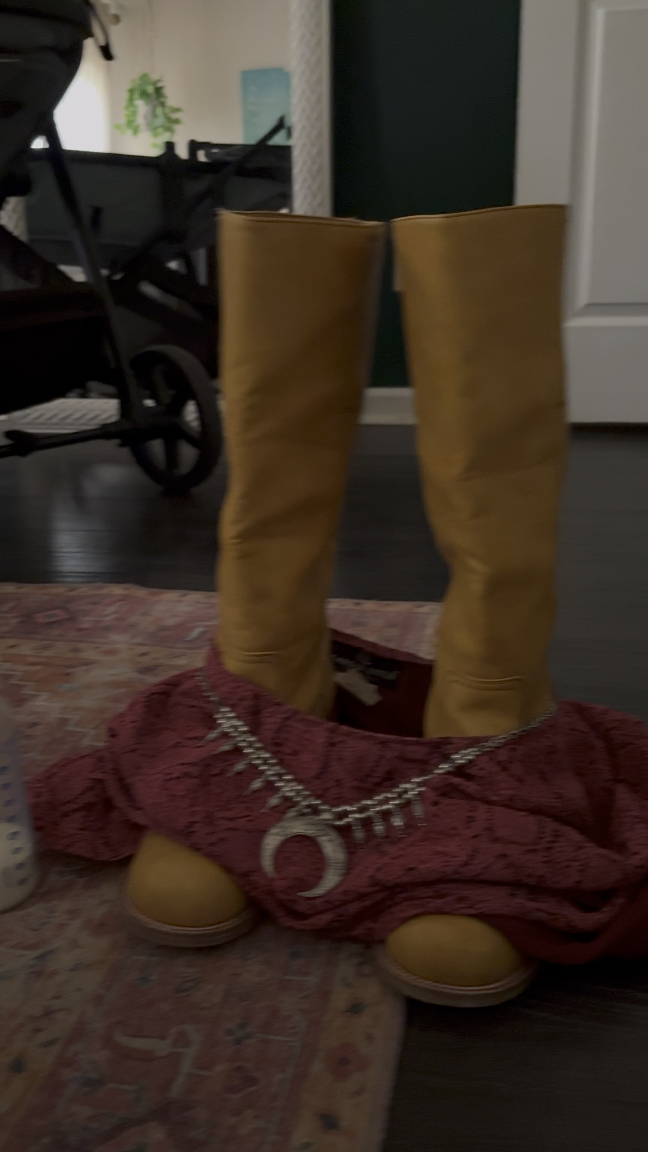 Firefighter method in case I have to go change another diaper! Lol boots linked below 🍸🍂 the PERFECT fall boot! 

#LTKShoeCrush #LTKHalloween #LTKSeasonal