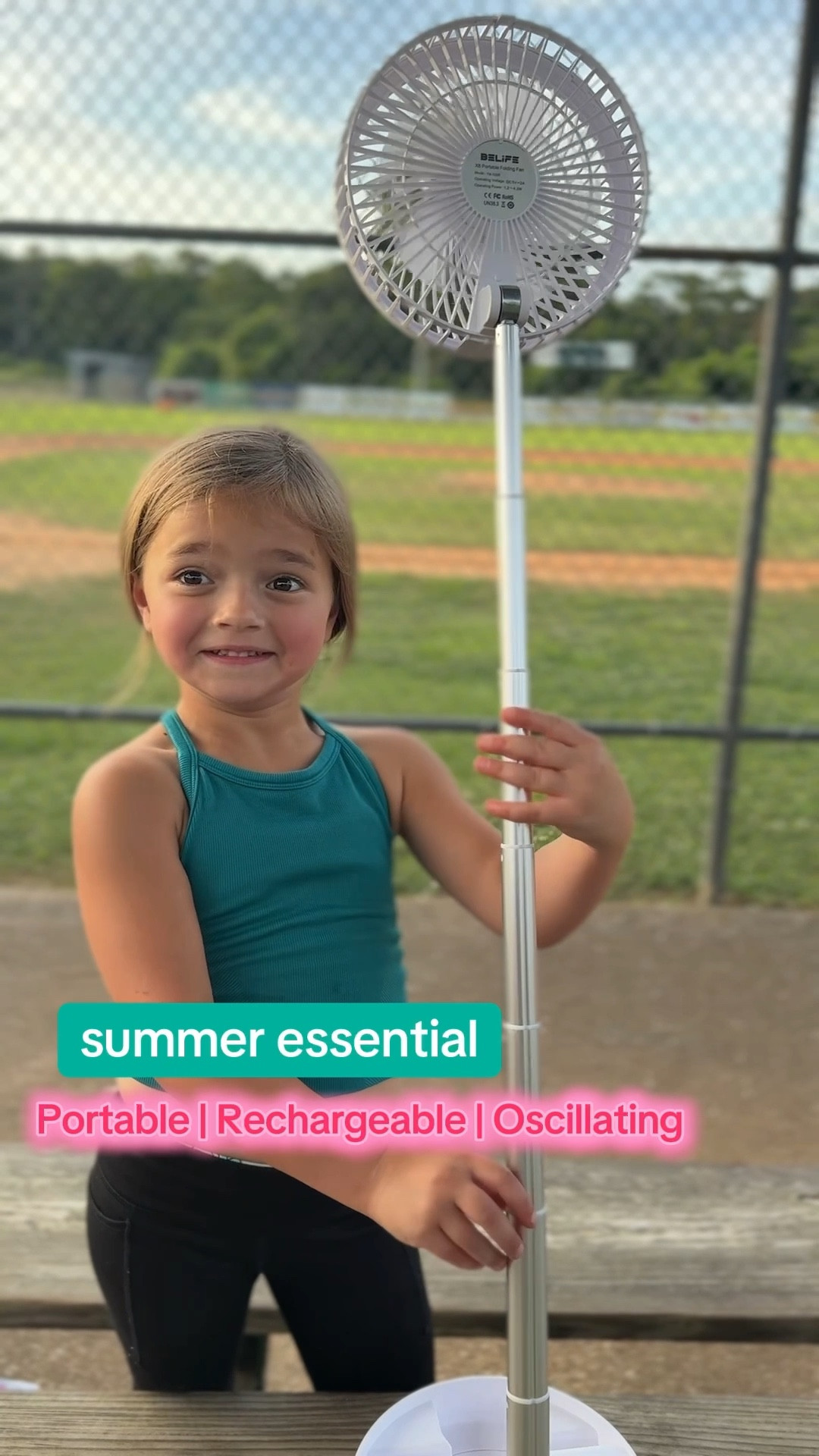 Rechargeable cordless oscillating fan—no batteries needed! With 3 speeds, full oscillation, and remote control, this portable fan is toddler-friendly yet powerful enough for patio dinners, ballpark games, or beach days. The compact base extends from your desk to the camper or poolside—your ultimate summer essential. Tap my LTK link to shop now and stay cool all season! 🌬️☀️

#RechargeableFan #PortableFan #CordlessFan #OscillatingFan #RemoteControlFan #AdjustableHeightFan #SummerEssentials #PatioCooling #BaseballMom #ToddlerApproved

#LTKTravel #LTKSummerEdit #LTKFindsUnder50