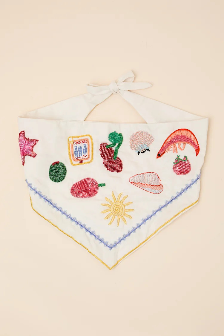 Hampton Drive White Multi Beaded Head Scarf | Lulus