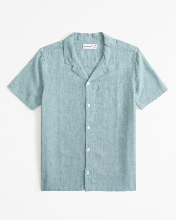 boys resort short-sleeve linen-blend shirt | boys | Abercrombie.com | Abercrombie & Fitch (US)