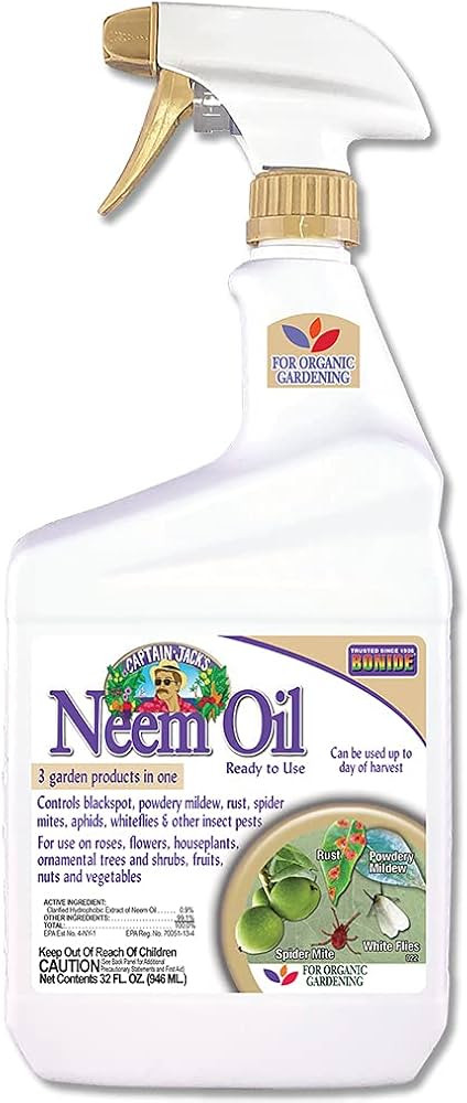 Bonide Captain Jack's Neem Oil, 32 oz Ready-to-Use Spray, Multi-Purpose Fungicide, Insecticide an... | Amazon (US)