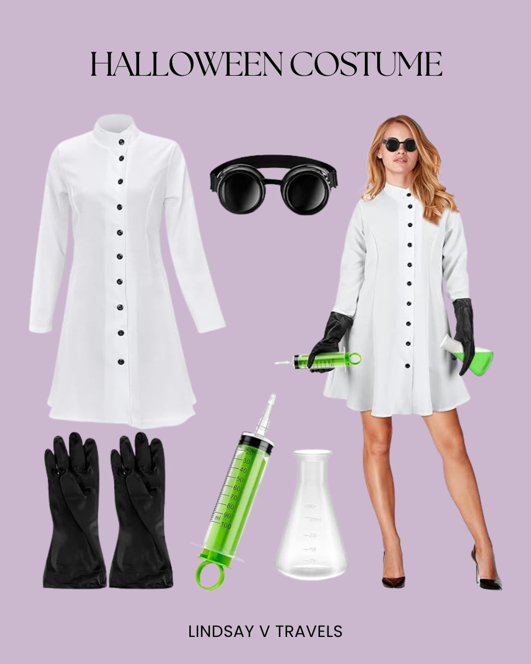 Mad scientist chic 🧪⚡ This 5-piece set is fun + unique for Halloween parties. 

 #LTKFallSale #LTKHalloween #LTKFindsUnder100