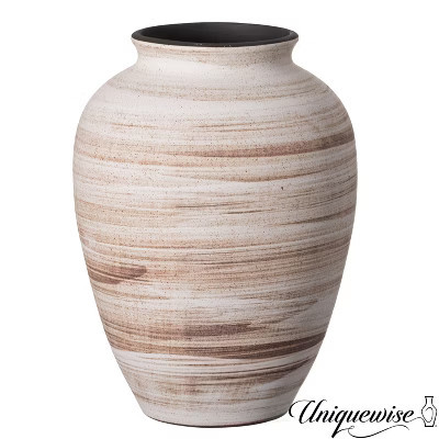 Uniquewise 8" Ceramic Rustic Vintage Decorative Vase Natural Pottery Jar for Fresh & Dried Flower Table Centerpiece Farmhouse Shelf Decor | Target
